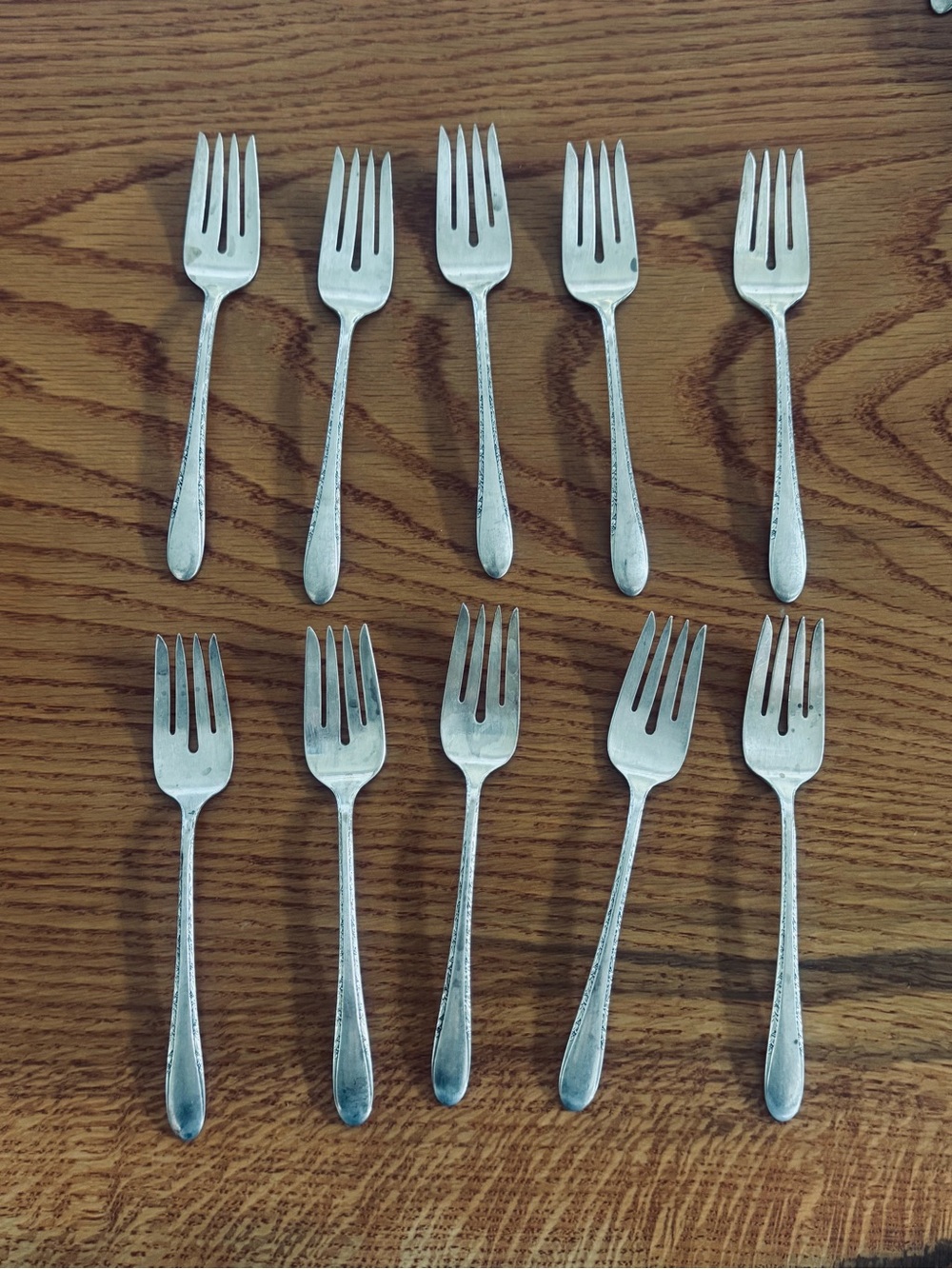 Vintage Gorham Silver Plated Flatware Invitation 1940 Set of 15 Forks